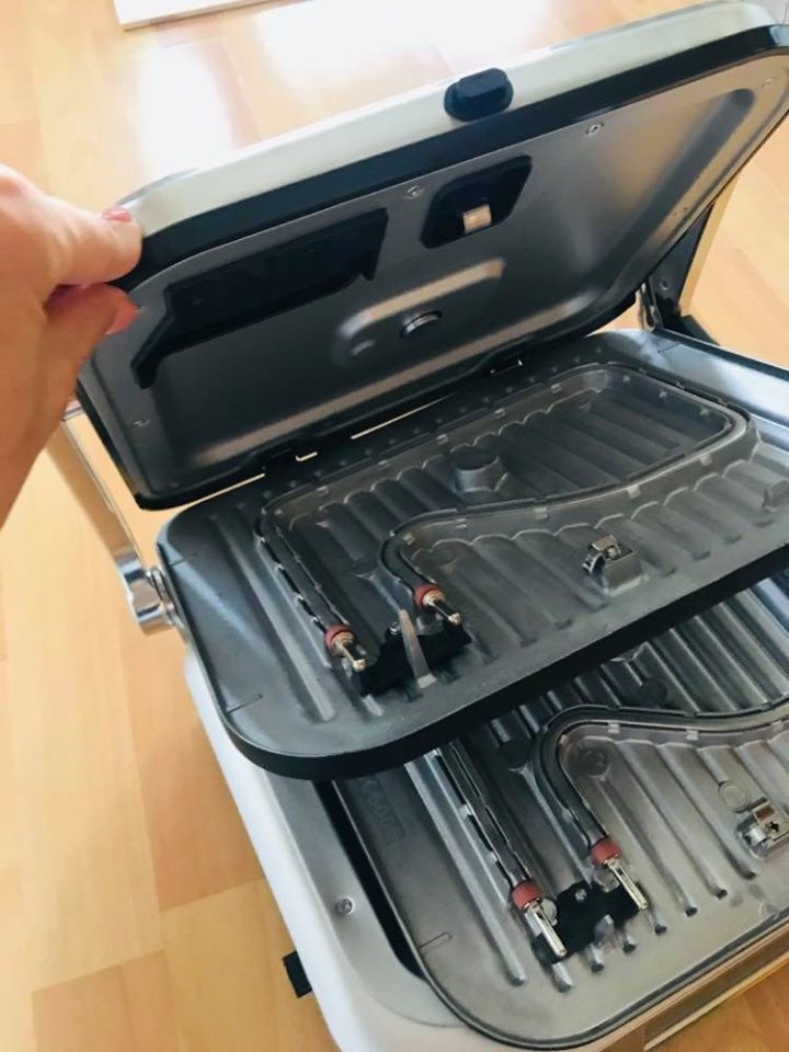 Sklon hornej dosky grilu